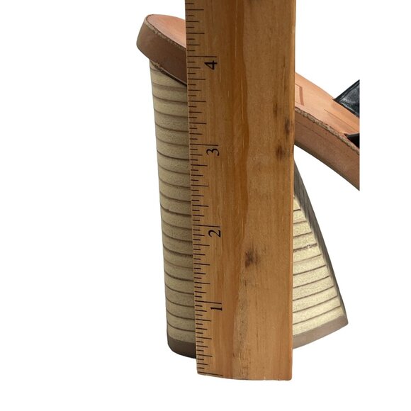 Dolce Vita Polk-a-Dot Amber Leather Open Toe Slip Mules Black White Size 8.5 - Picture 11 of 11